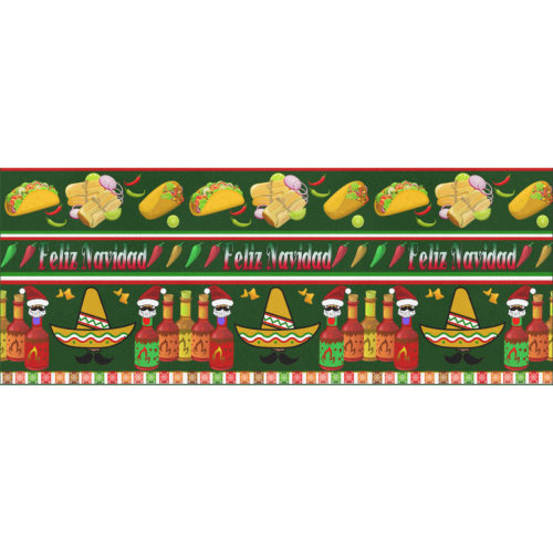 Feliz Navidad Ugly Sweater on Green Gift Wrapping Paper 58"x 23" (1 Roll)