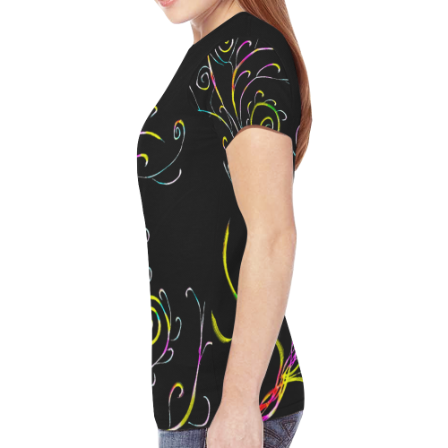 Abstract Artwork Design By Me by Doris Clay-Kersey New All Over Print T-shirt for Women (Model T45)