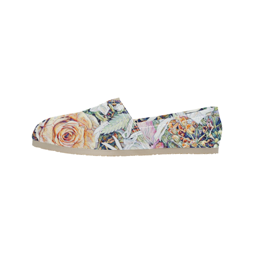 Impression Floral 10191 by JamColors Women's Classic Canvas Slip-On (Model 1206)