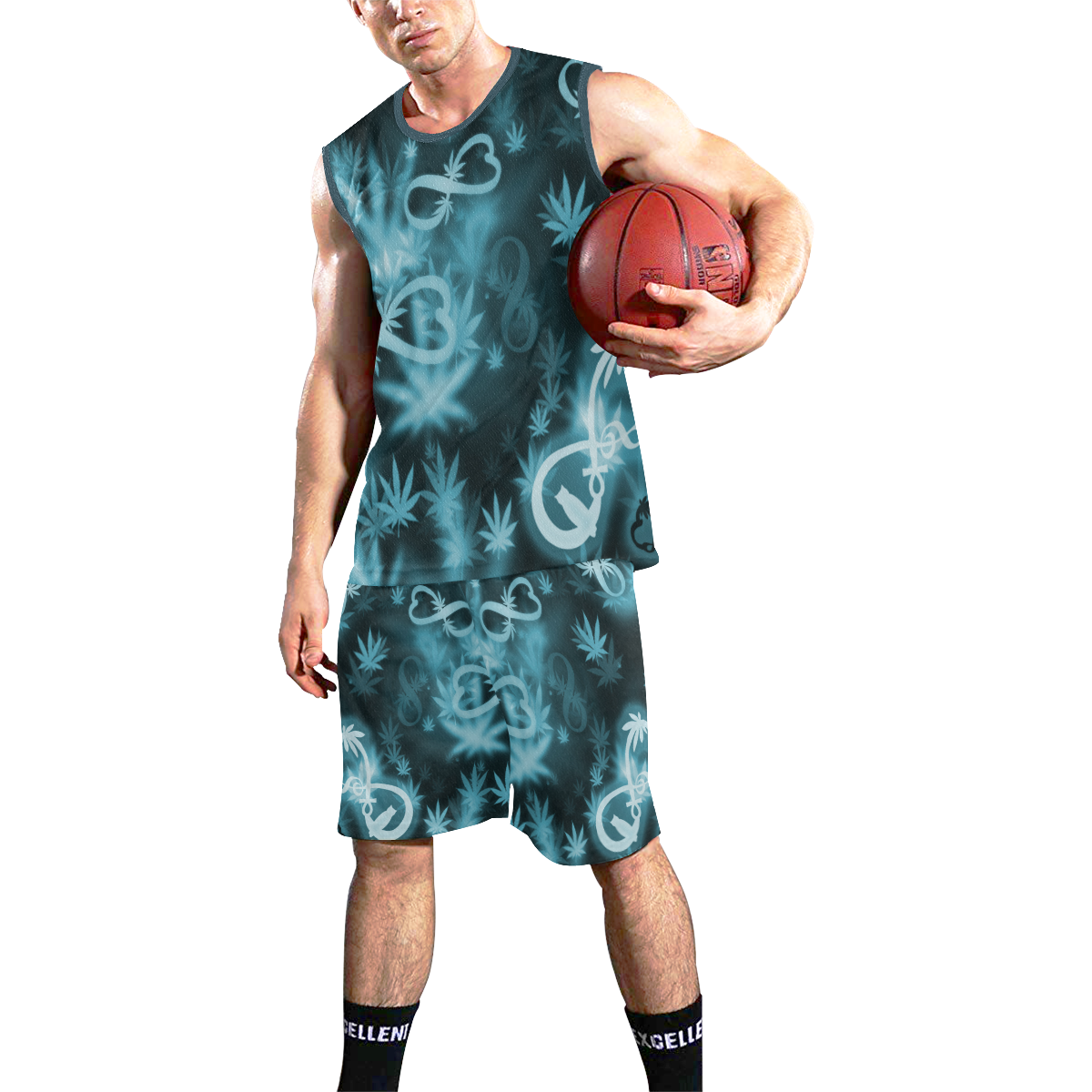 INFINITY BLUE COSMOS All Over Print Basketball Uniform