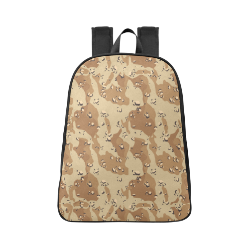 Vintage Desert Brown Camouflage Fabric School Backpack (Model 1682) (Large)