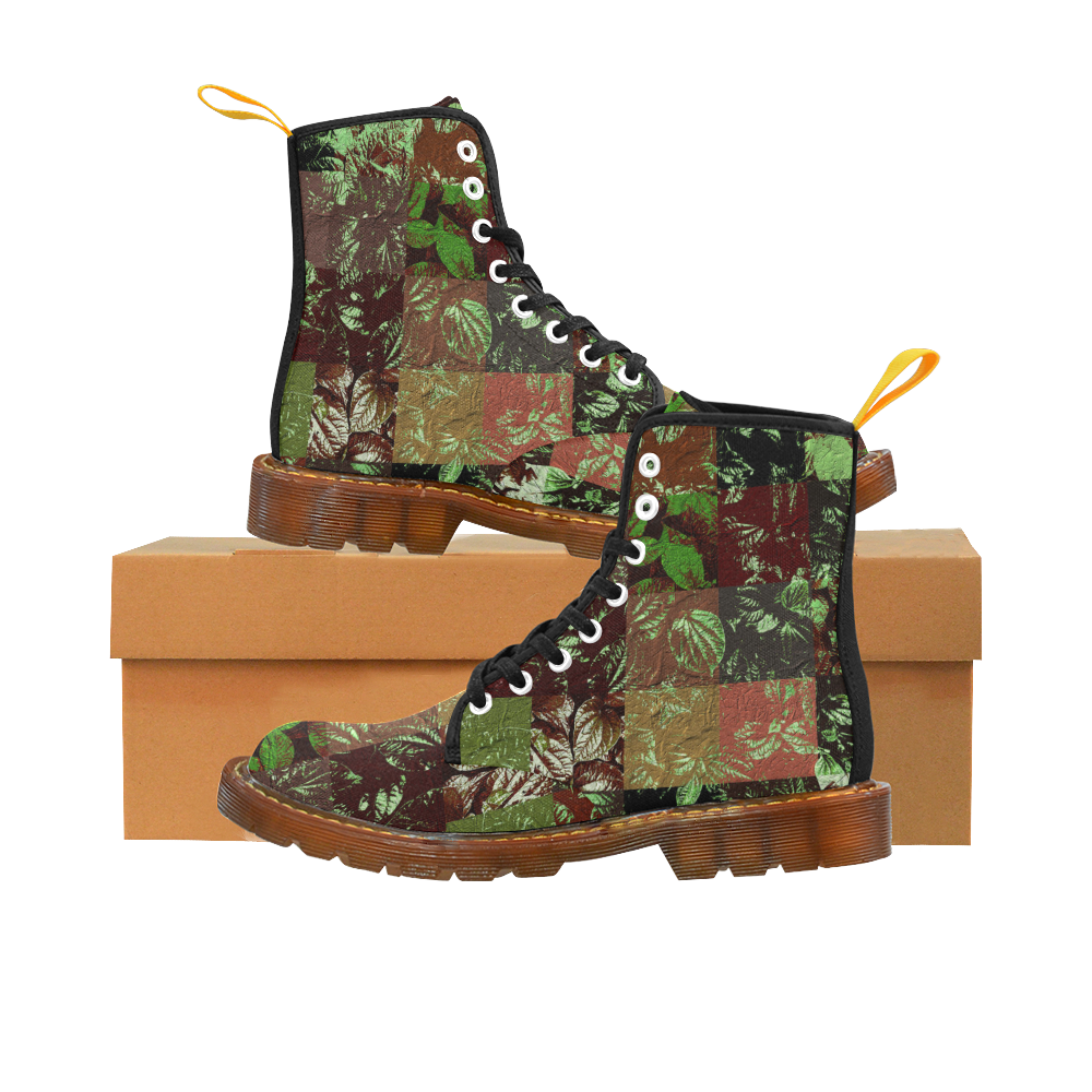 Foliage Patchwork #4 by Jera Nour Martin Boots For Women Model 1203H