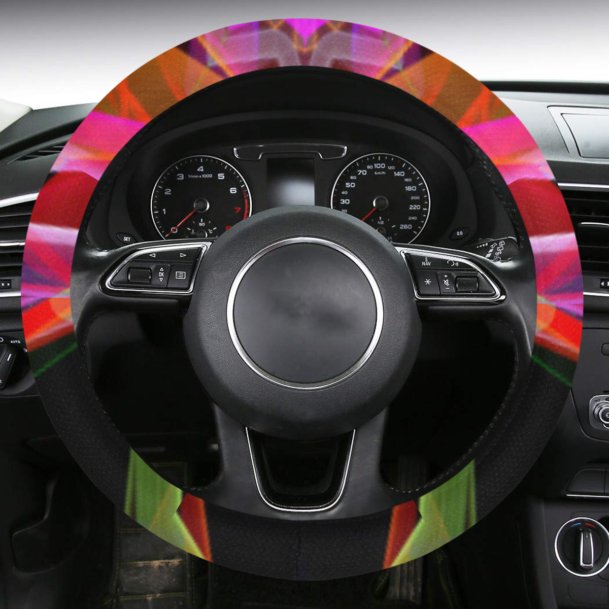 Mandala 3049A Steering Wheel Cover with Anti-Slip Insert