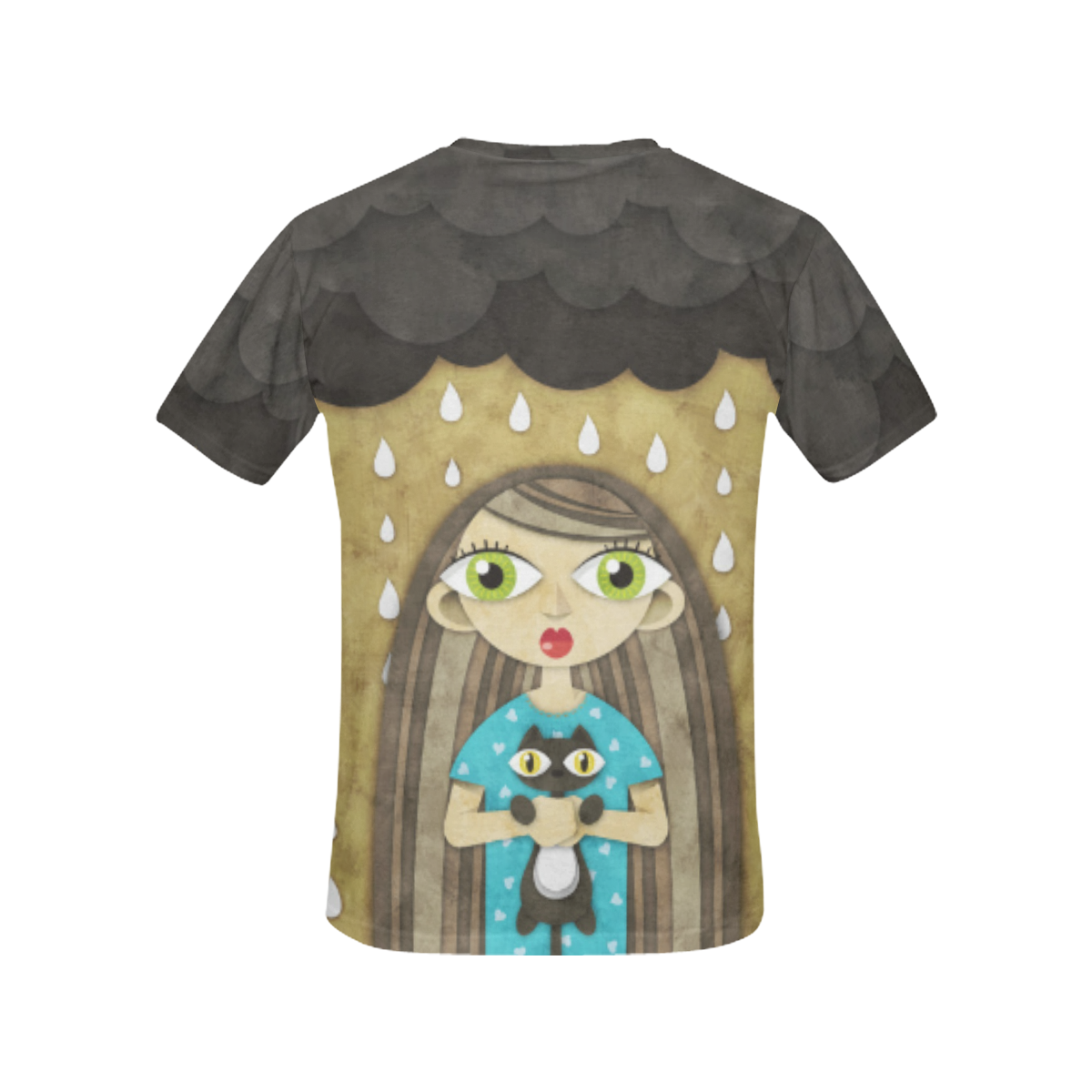 We Love Rain All Over Print T-Shirt for Women (USA Size) (Model T40)