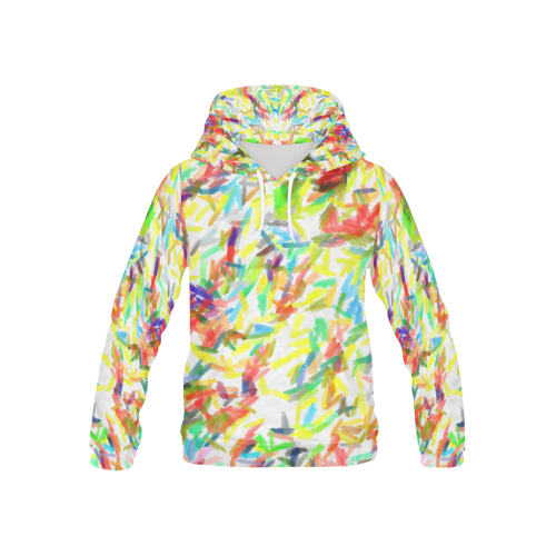 Colorful brush strokes All Over Print Hoodie for Kid (USA Size) (Model H13)
