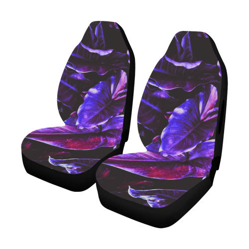 Plants PURPLE Design Car Seat Cover Airbag Compatible (Set of 2)
