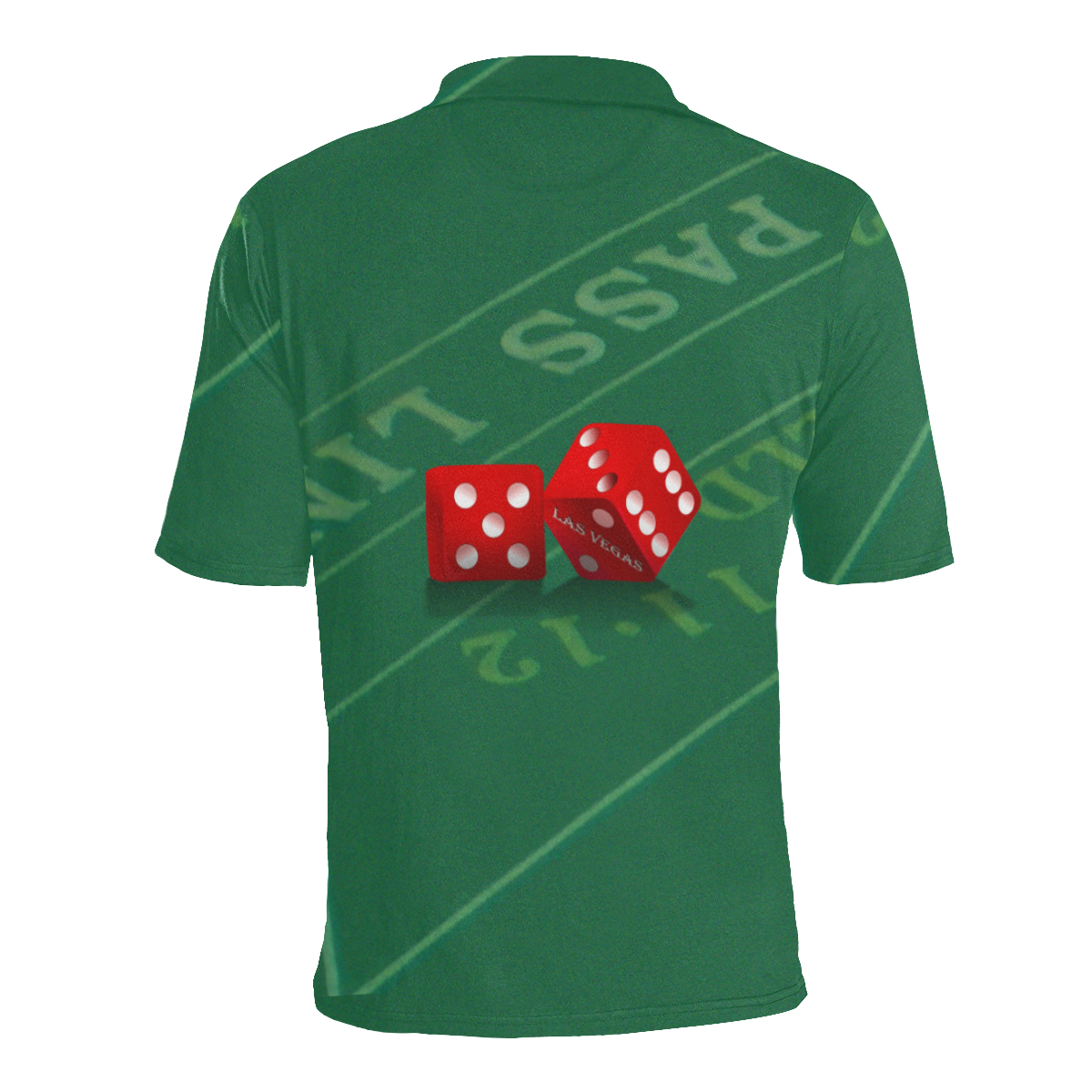 Las Vegas Dice on Craps Table Men's All Over Print Polo Shirt (Model T55)