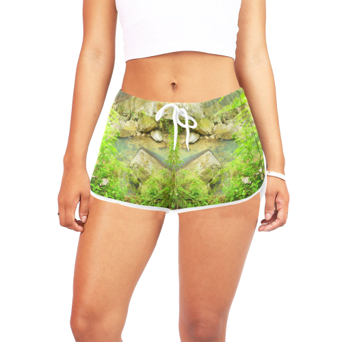YS_0021 - Pond View Women's All Over Print Relaxed Shorts (Model L19)