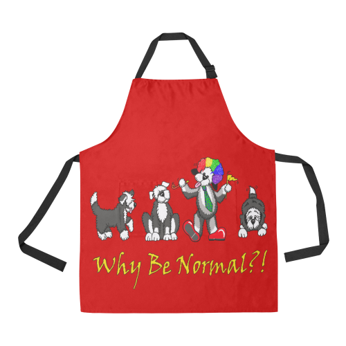 Y B Normal -red All Over Print Apron