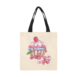 cupcake All Over Print Canvas Tote Bag/Small (Model 1697)