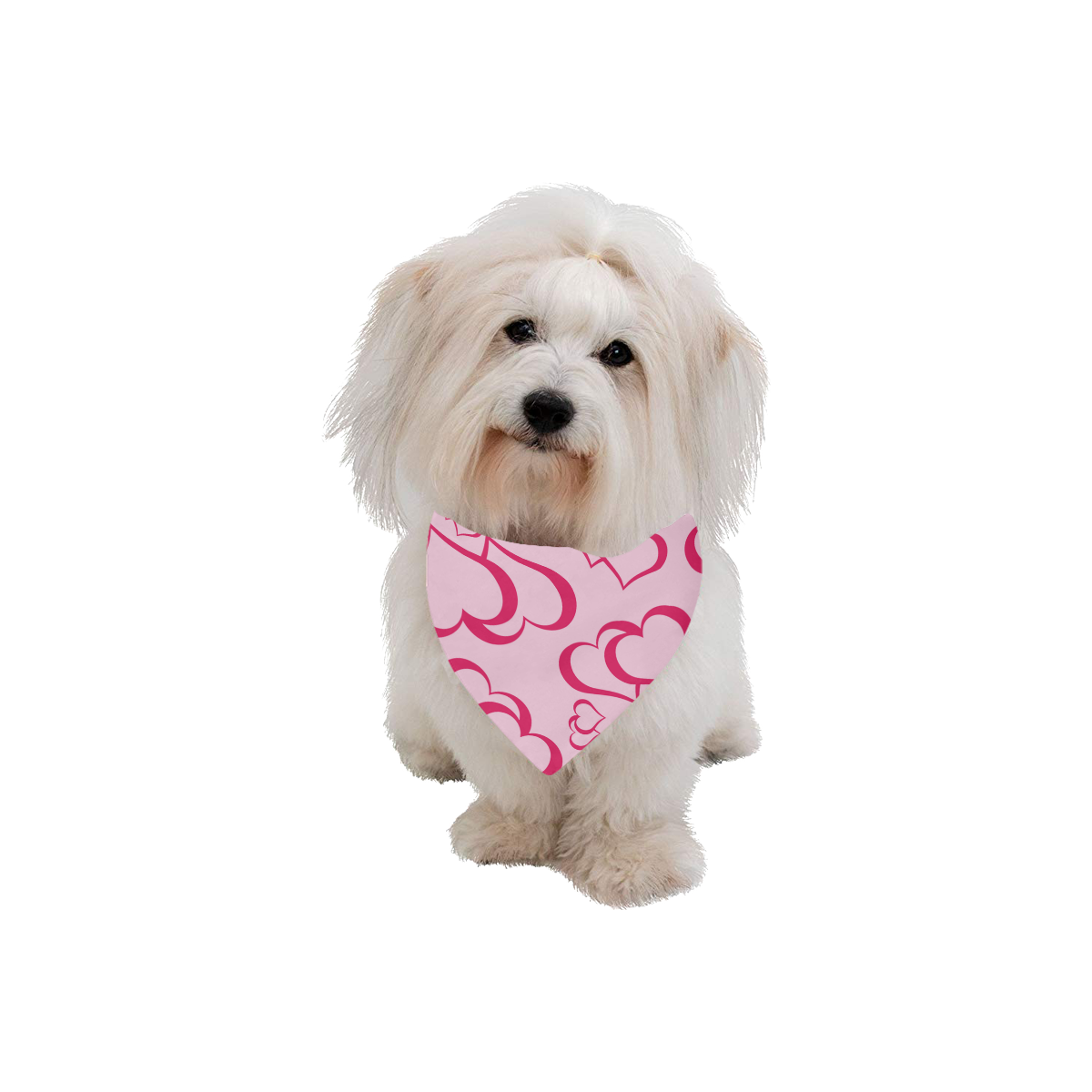 Pinky hearts Pet Dog Bandana/Large Size