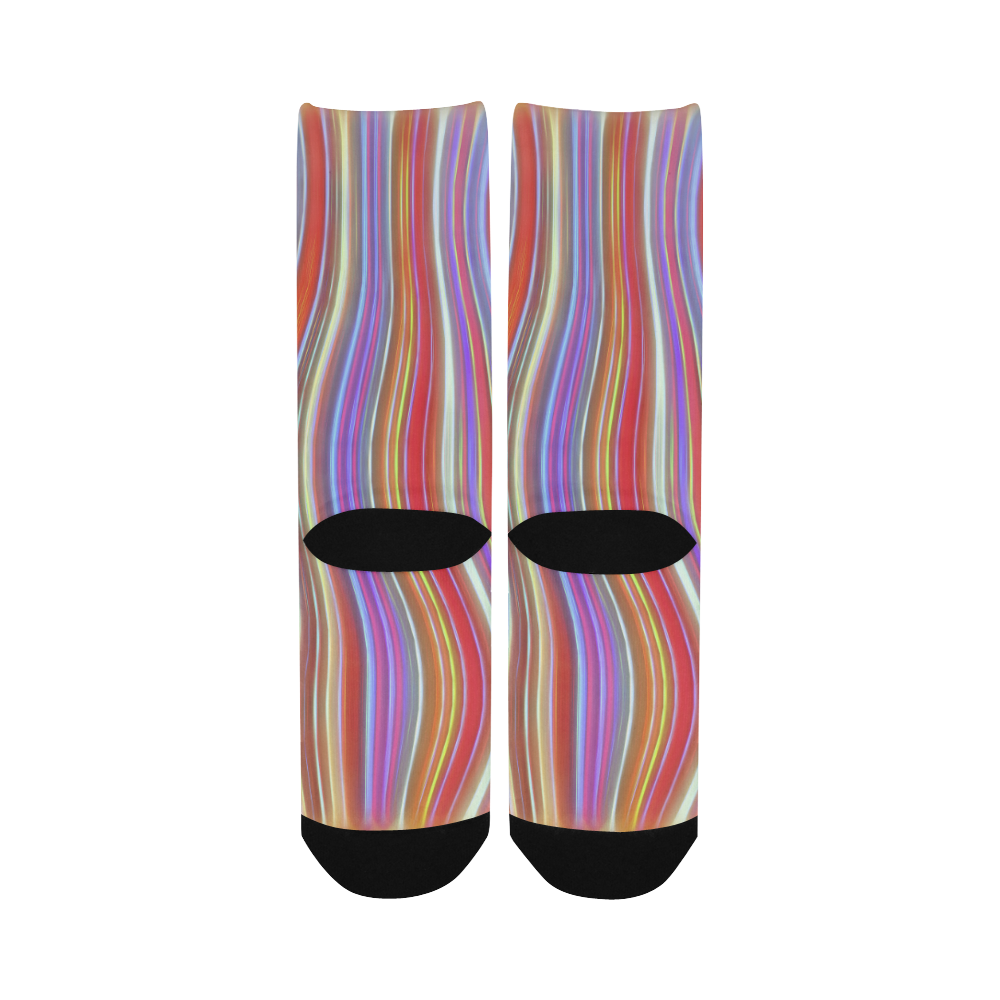Wild Wavy Lines I Women's Custom Socks