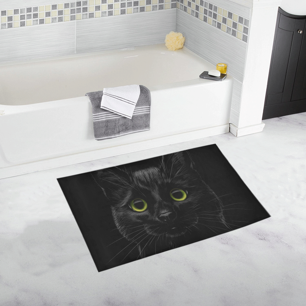 Black Cat Bath Rug 20''x 32''