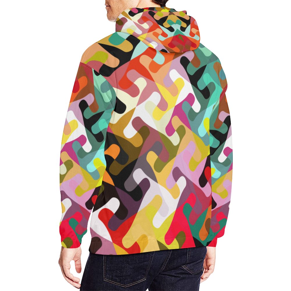 Colorful shapes All Over Print Hoodie for Men (USA Size) (Model H13)