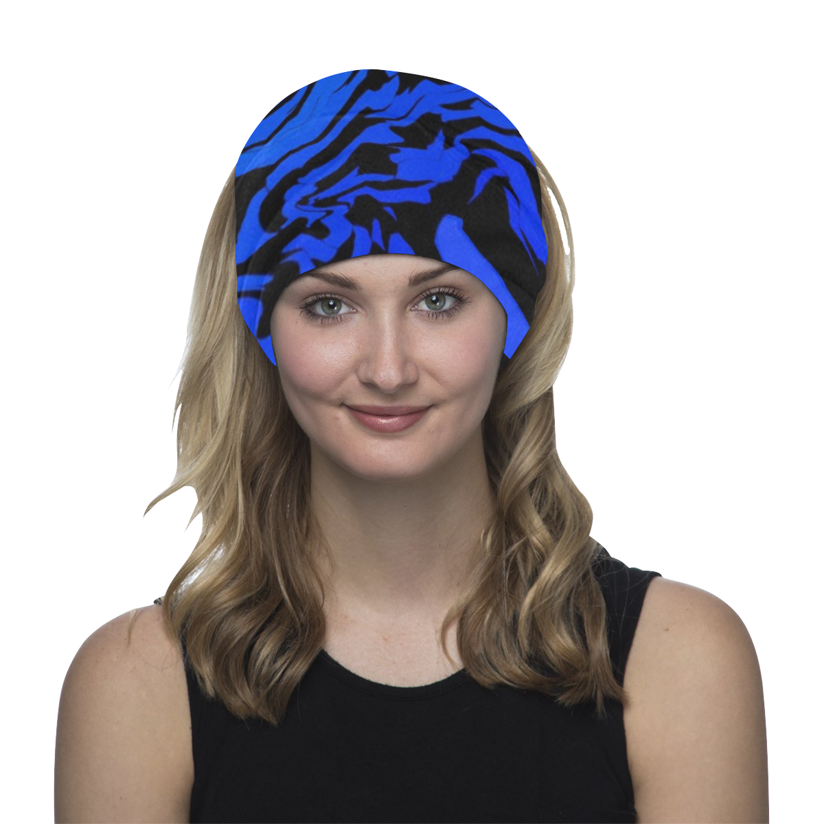 Abstract Blue Stripes Multifunctional Headwear