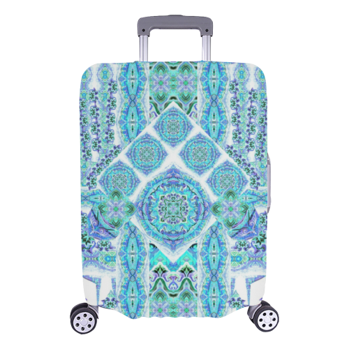 mandala spirit turquoise Luggage Cover/Large 26"-28"