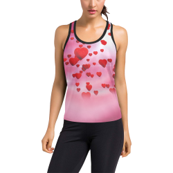 lovely romantic sky heart pattern for valentines day, mothers day, birthday, marriage Women's Racerback Tank Top (Model T60)