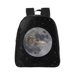TO THE MOON AND BACK School Backpack (Model 1601)(Small)