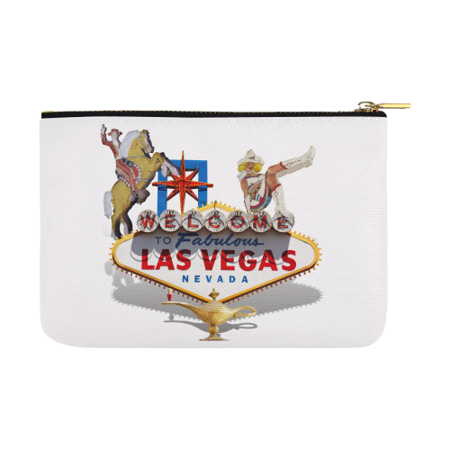 Las Vegas Welcome Sign Carry-All Pouch 12.5''x8.5''