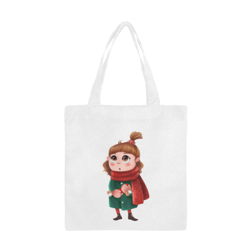 wintergirl Canvas Tote Bag/Small (Model 1700)