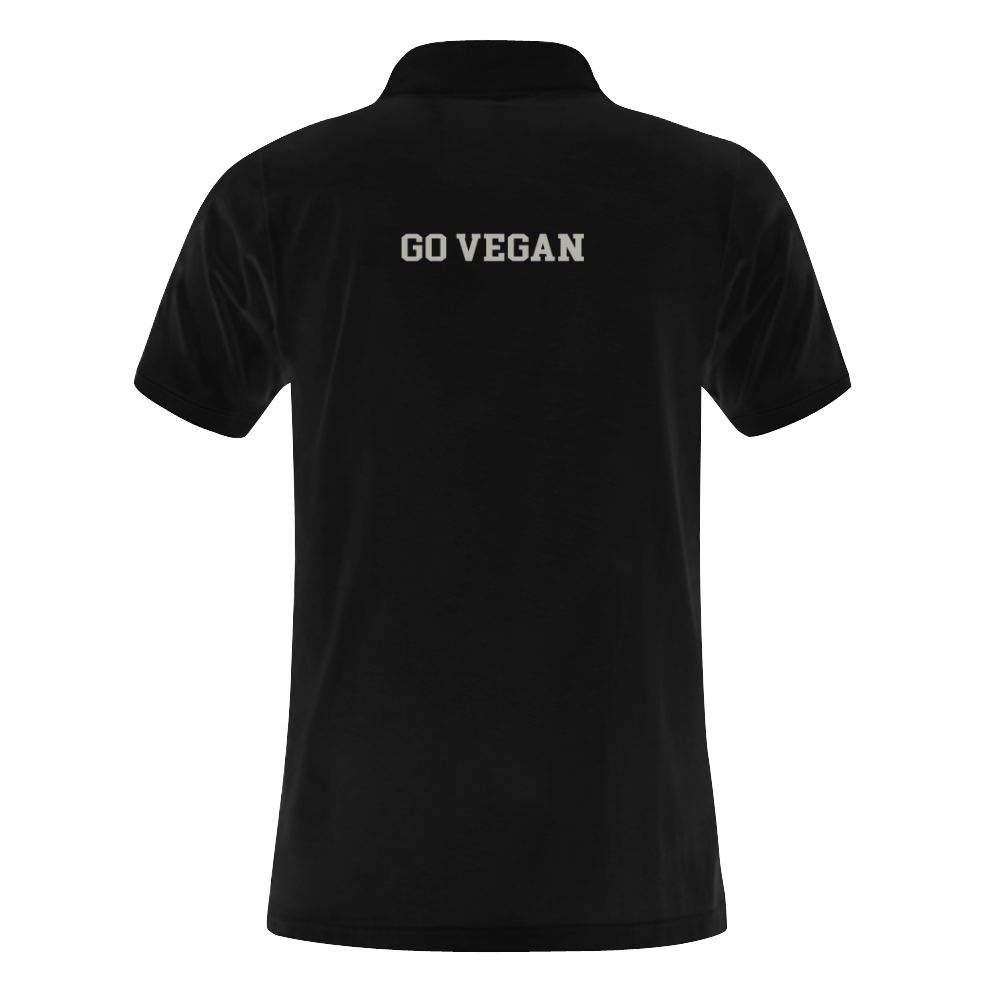 Friends Not Food (Go Vegan) Men's Polo Shirt (Model T24)