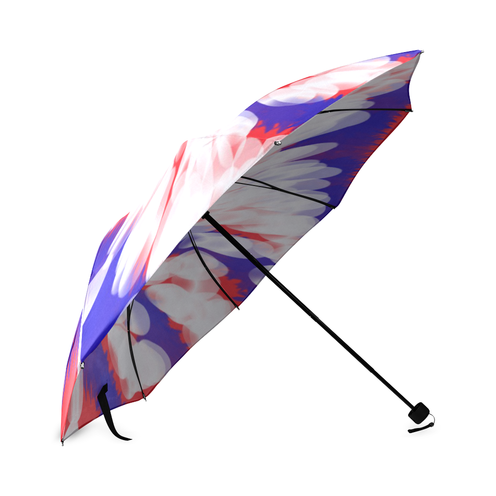 Red White Blue USA Patriotic Abstract Foldable Umbrella (Model U01)
