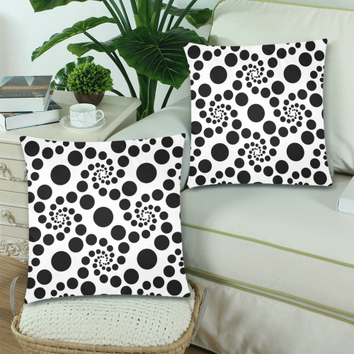 37sw Custom Zippered Pillow Cases 18"x 18" (Twin Sides) (Set of 2)