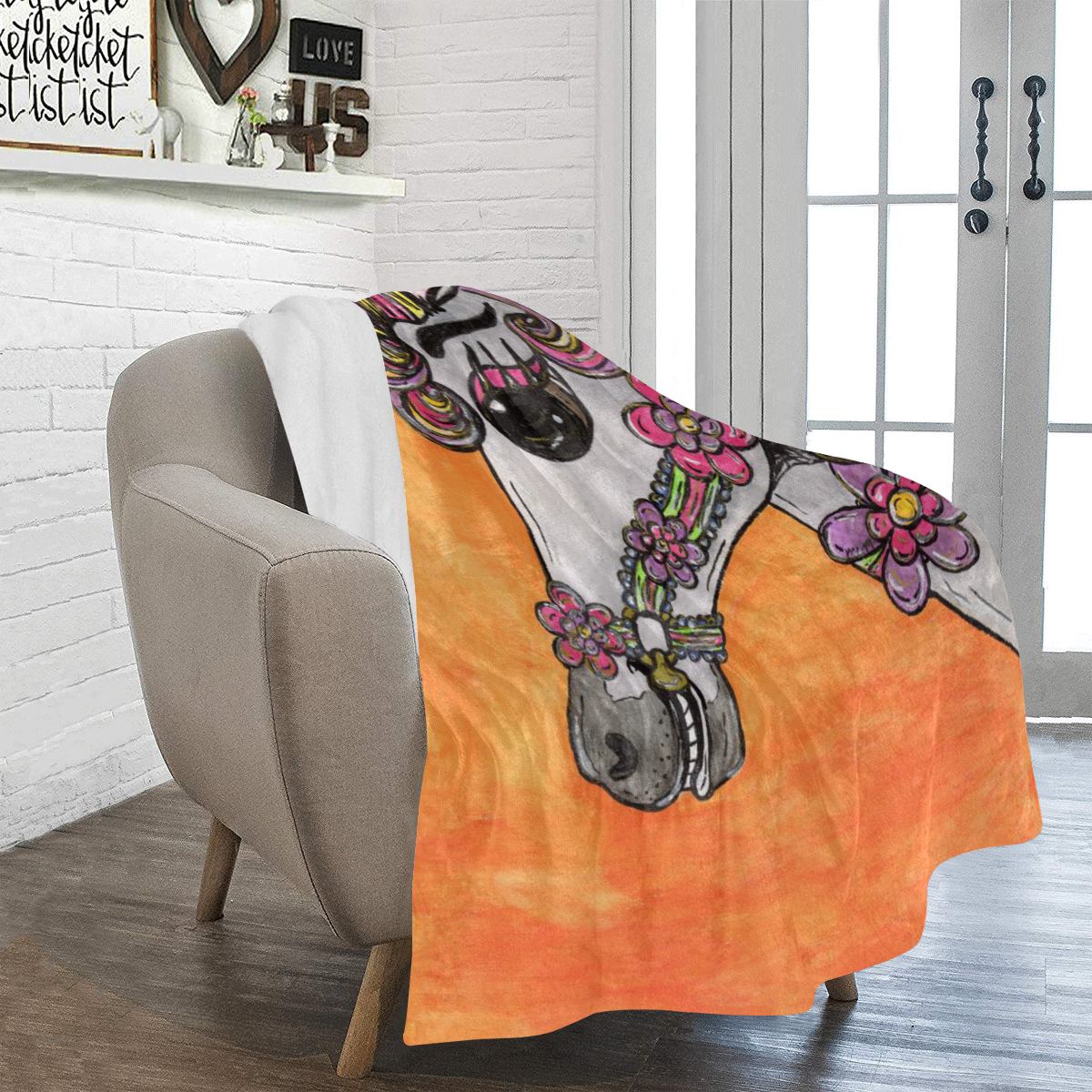 Carousel Horse Blanket Ultra-Soft Micro Fleece Blanket 50"x60"