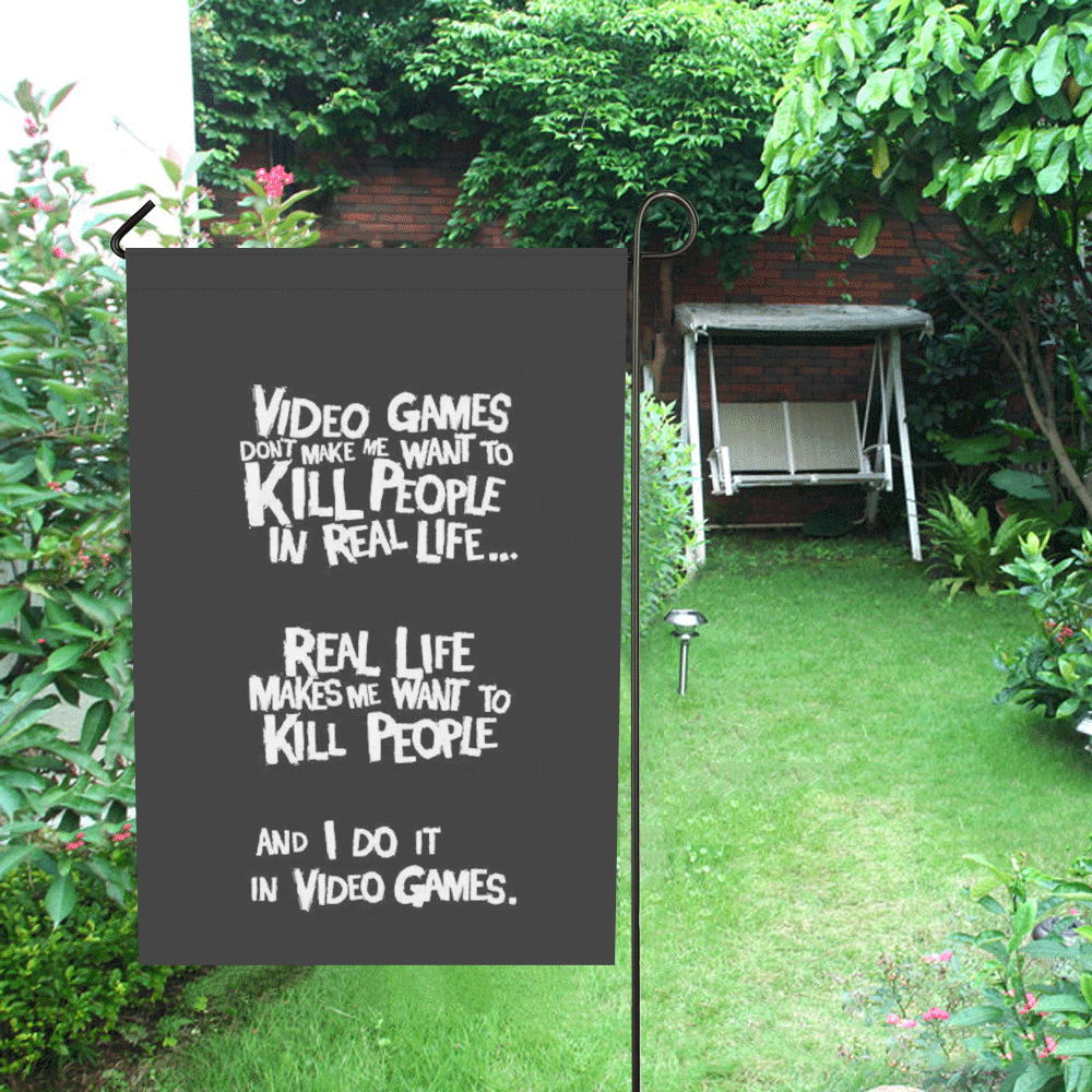 Kill people gamer Garden Flag 28''x40'' （Without Flagpole）