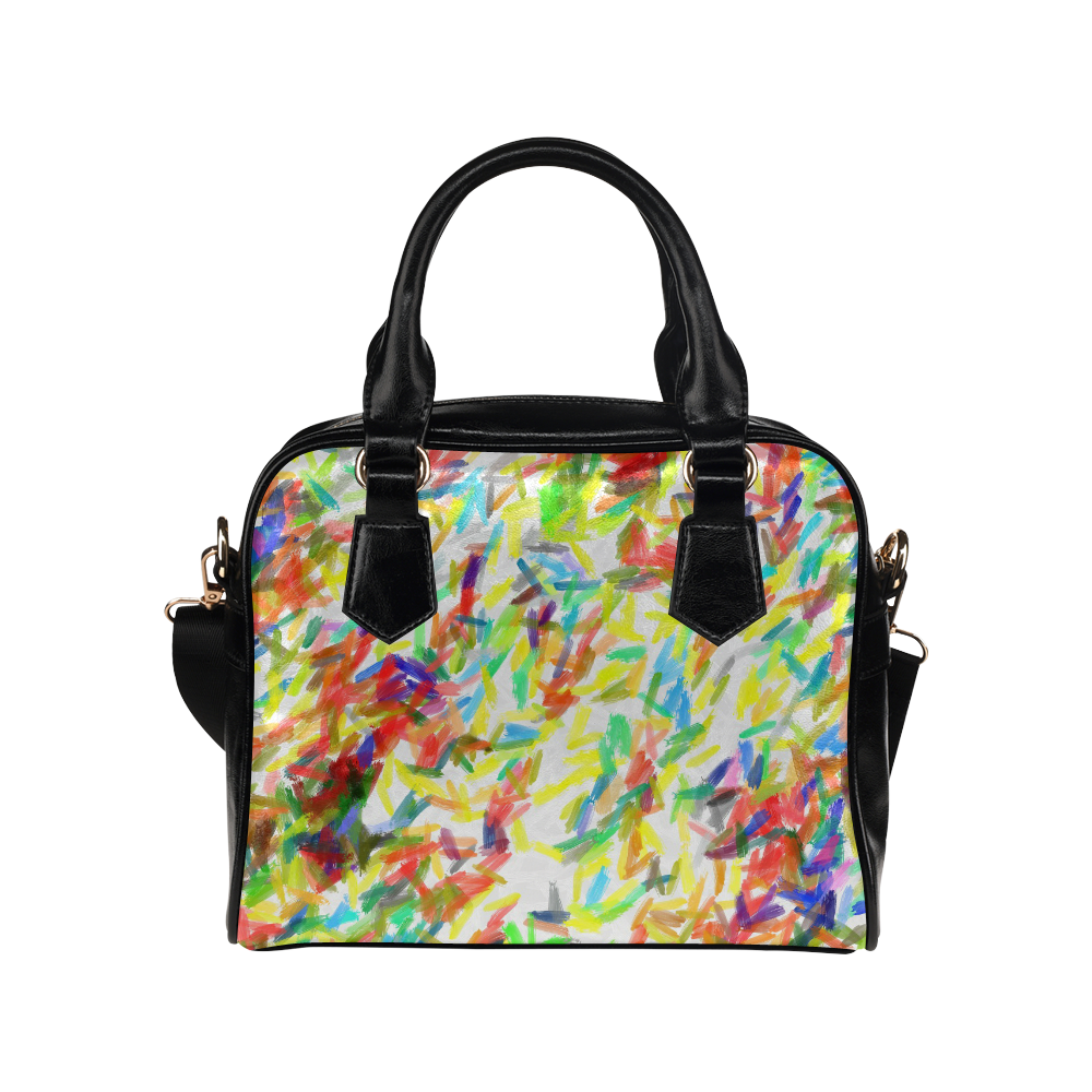Colorful brush strokes Shoulder Handbag (Model 1634)