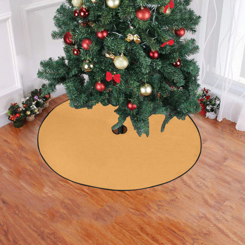 color butterscotch Christmas Tree Skirt 47" x 47"