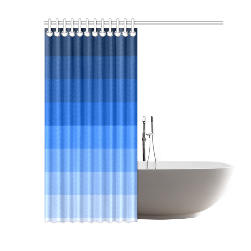 Blue stripes Shower Curtain 60"x72"