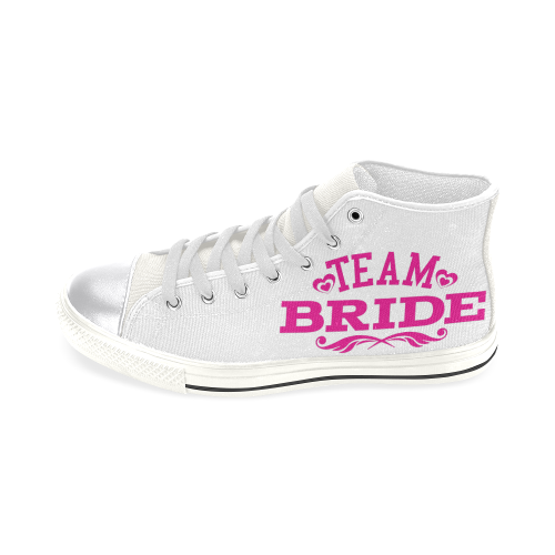 Team Bride Women's Classic High Top Canvas Shoes (Model 017)