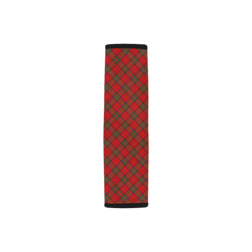 Red Tartan Plaid Pattern Car Seat Belt Cover 7''x8.5''