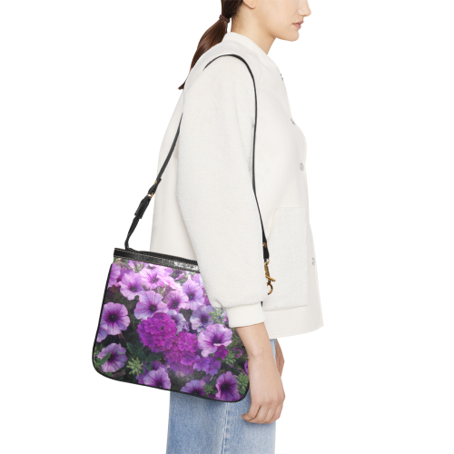 wonderful lilac flower mix by JamColors Small Shoulder Bag (Model 1710)