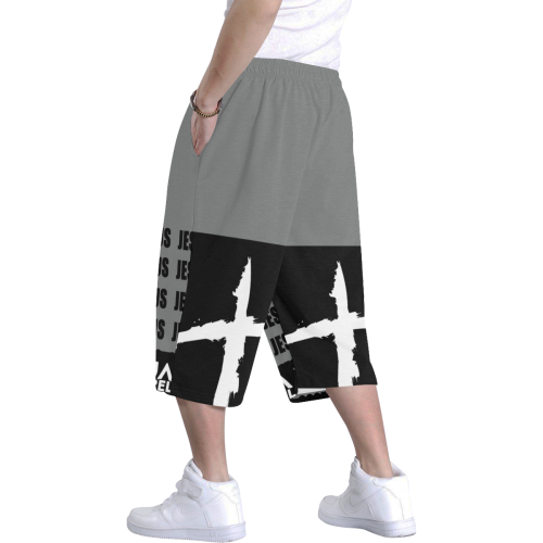 Gray 2 Men's All Over Print Baggy Shorts (Model L37)