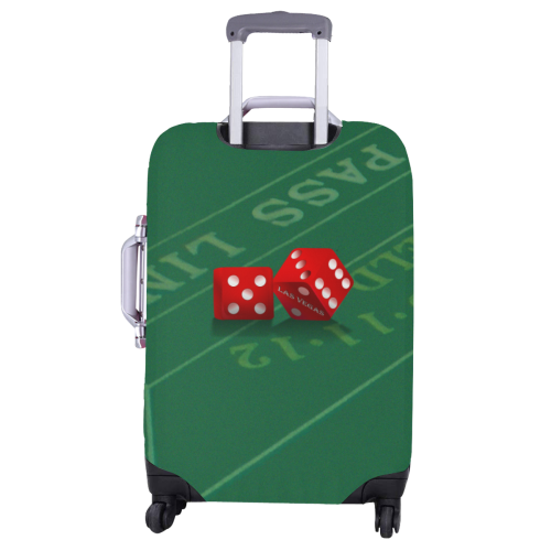 Las Vegas Dice on Craps Table Luggage Cover/Large 26"-28"