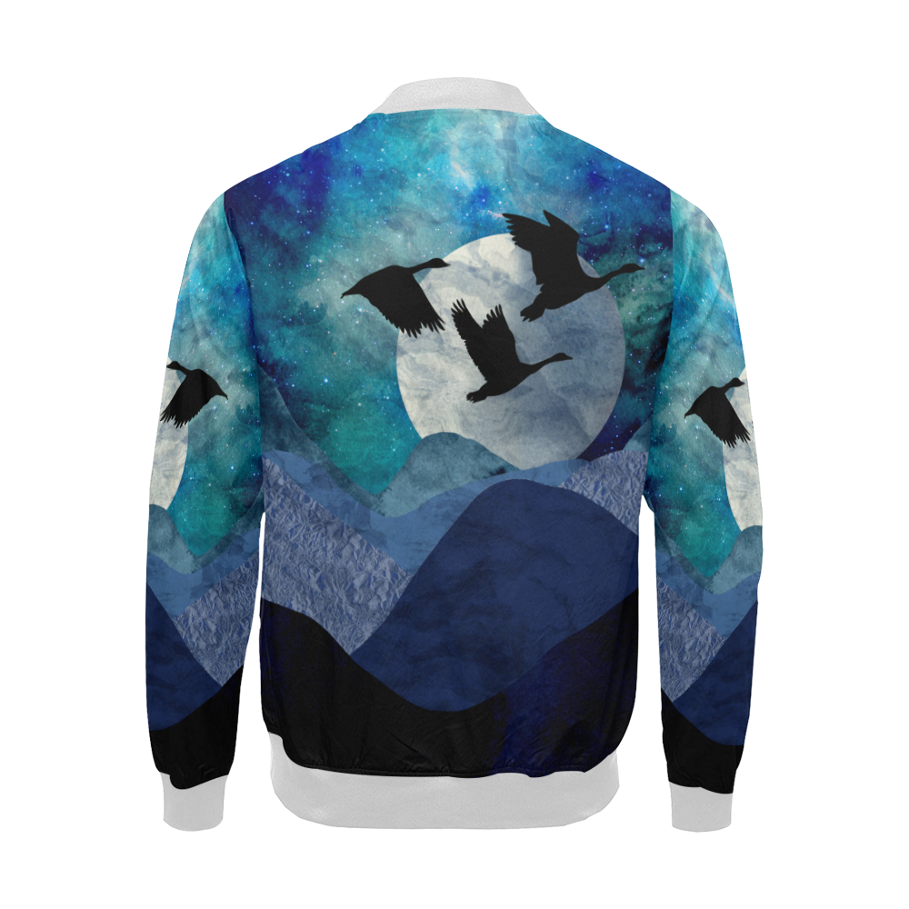 Night In The Mountains All Over Print Bomber Jacket for Men (Model H19)