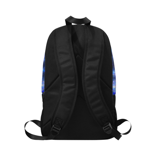 Blue Fractal Fabric Backpack for Adult (Model 1659)