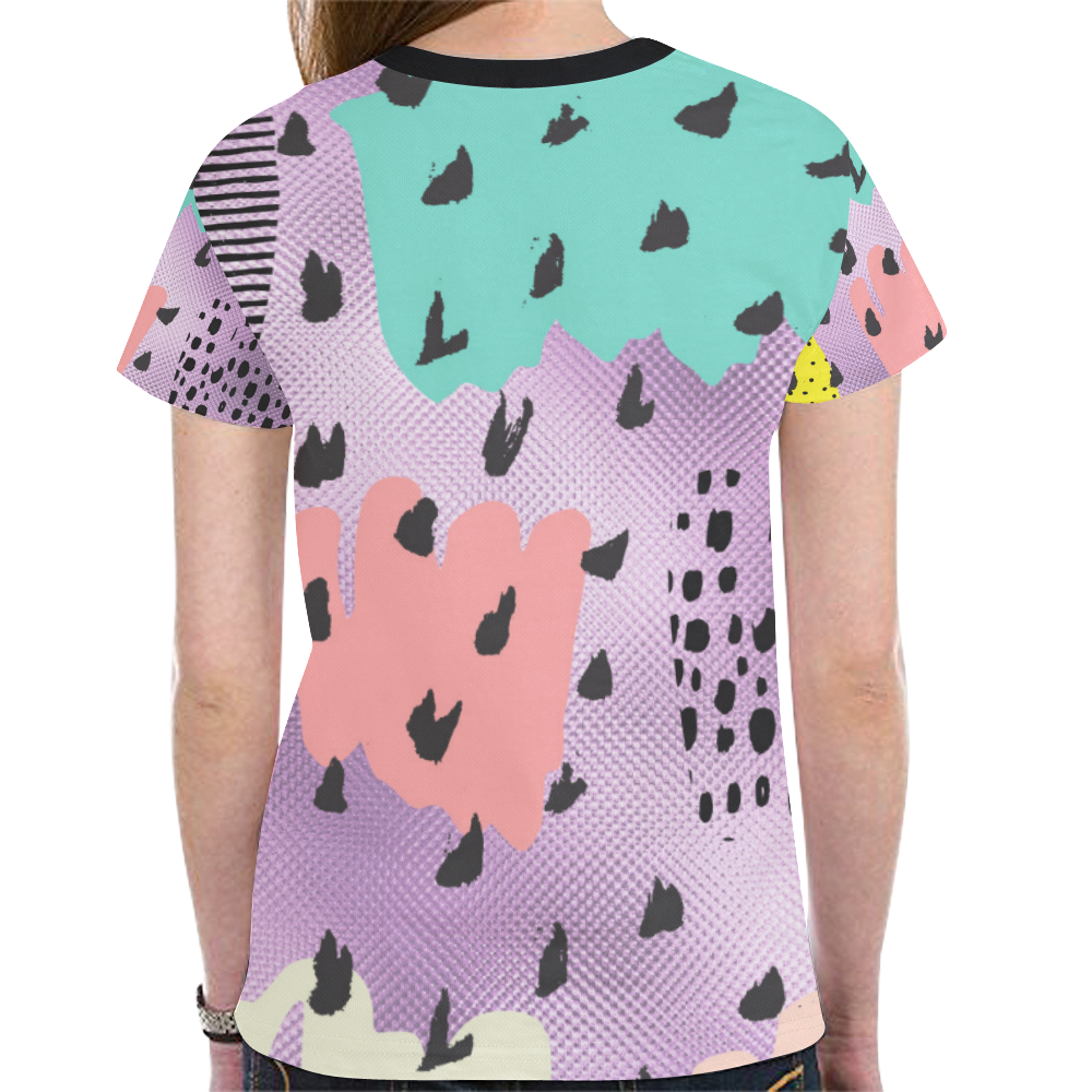 dot pattern New All Over Print T-shirt for Women (Model T45)