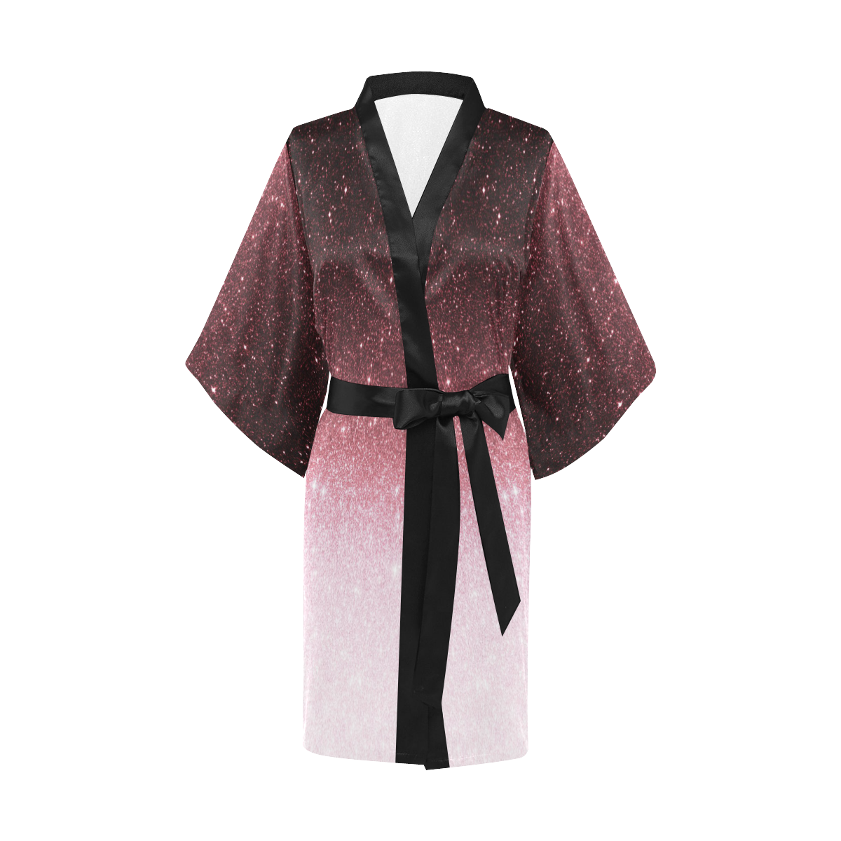 rose gold Glitter gradient Kimono Robe