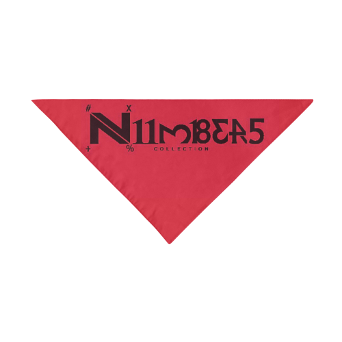 NUMBERS Collection Red/Black Pet Dog Bandana/Large Size