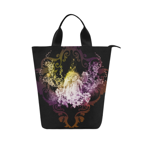 Colorful owls Nylon Lunch Tote Bag (Model 1670)