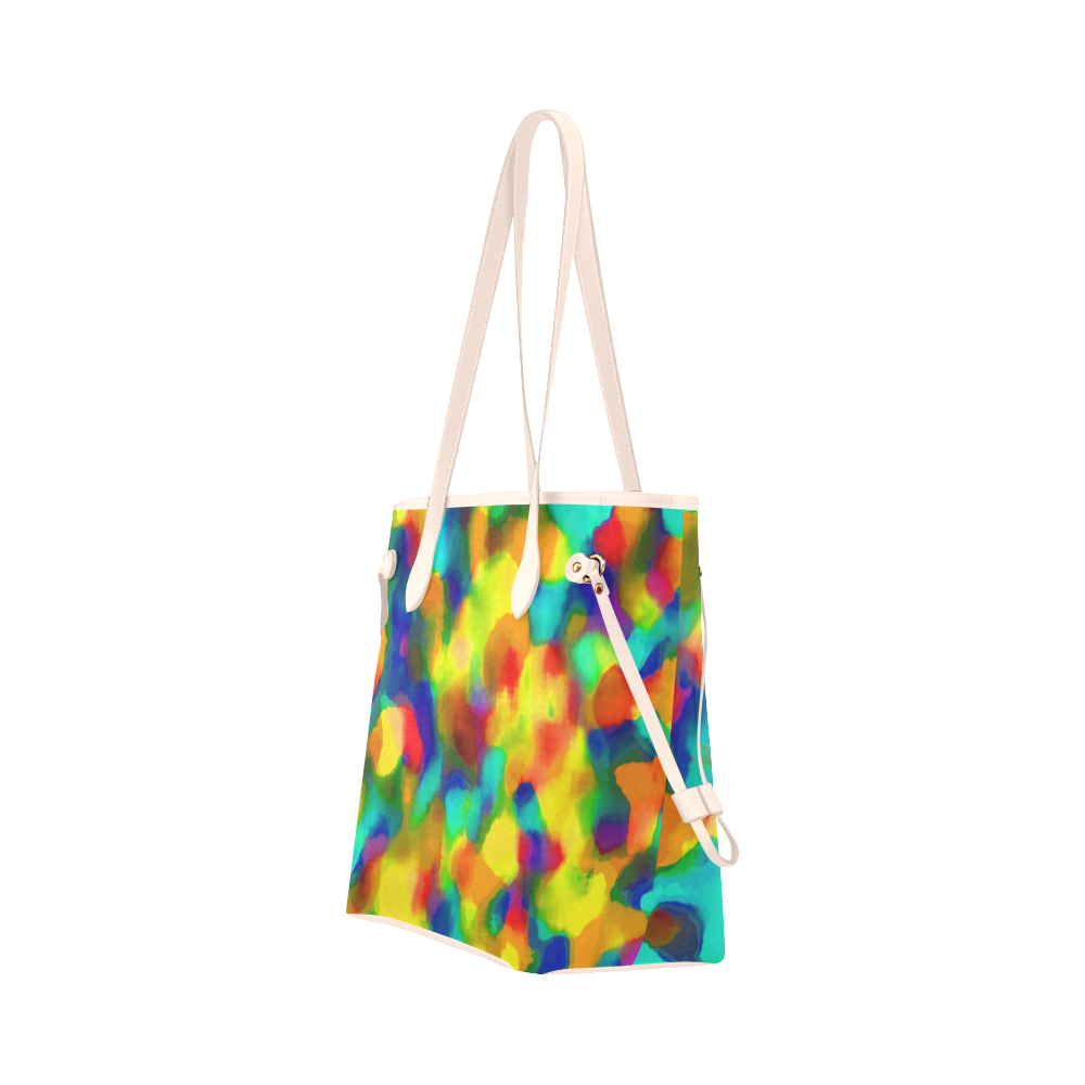 Colorful watercolors texture Clover Canvas Tote Bag (Model 1661)
