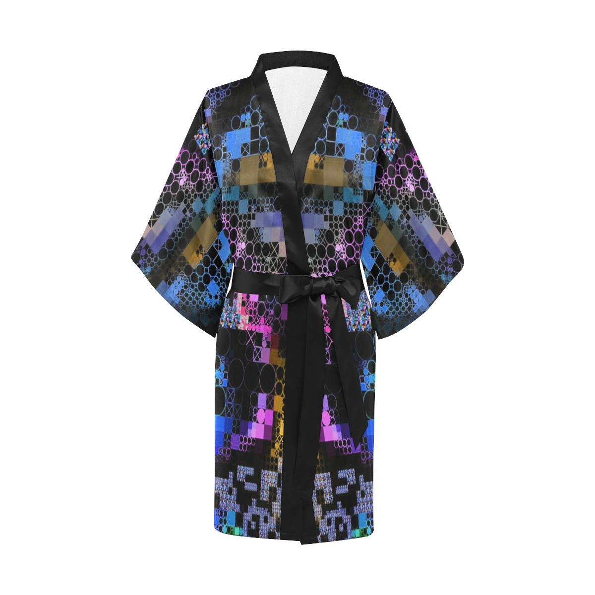 funny mix of shapes 1B by JamColors Kimono Robe
