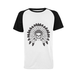 Indian Skull Chief Men's Raglan T-shirt (USA Size) (Model T11)