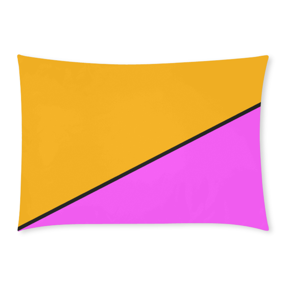 Tangerine Orange and Pink Custom Rectangle Pillow Case 20x30 (One Side)