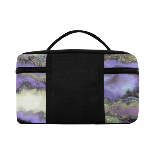 Purple marble Cosmetic Bag/Large (Model 1658)