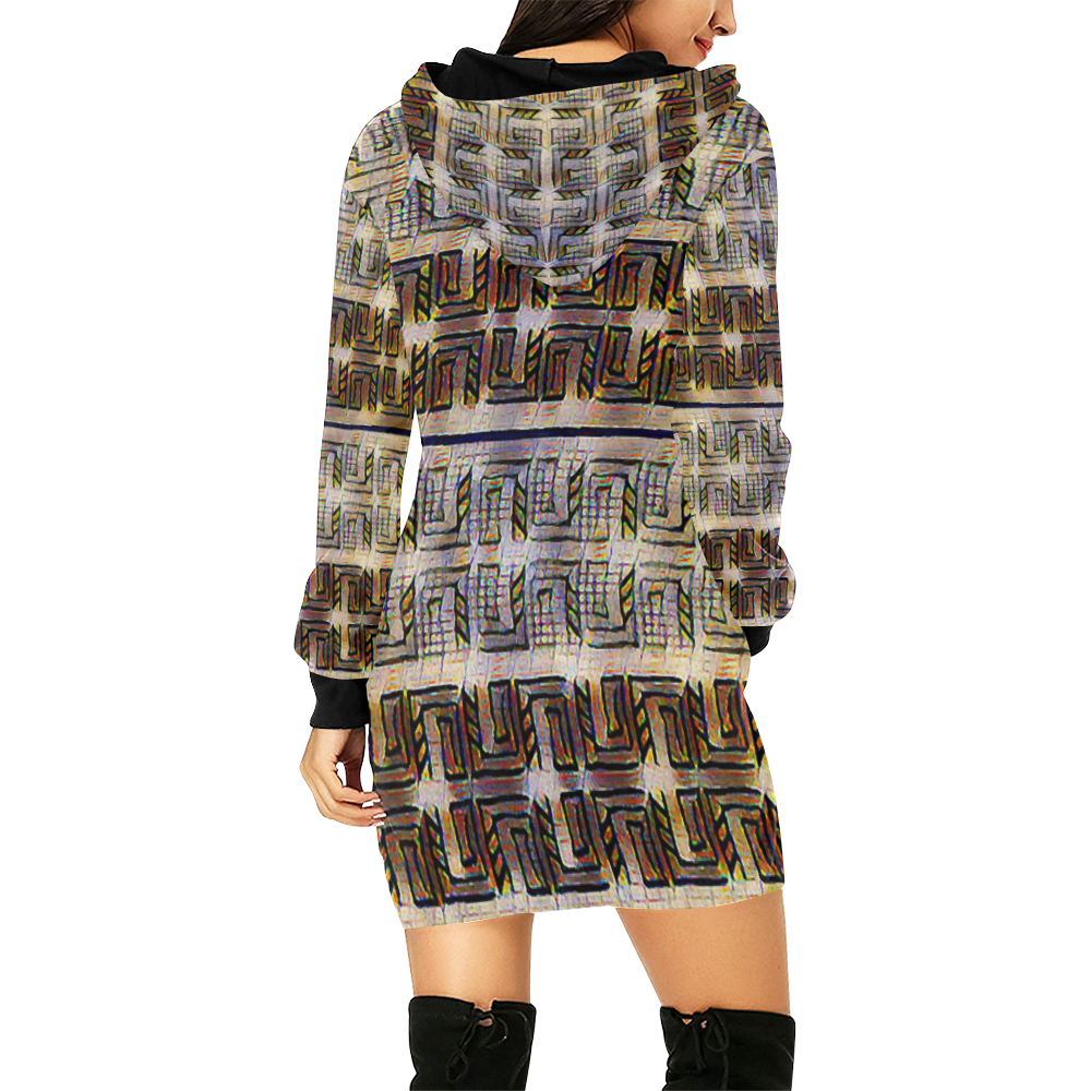 Canals2 All Over Print Hoodie Mini Dress (Model H27)