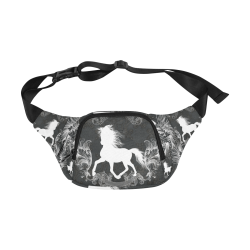 Horse, black and white Fanny Pack/Small (Model 1677)